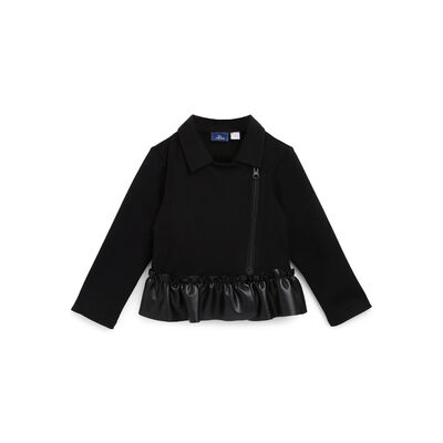 Girls Black Solid Cardigan